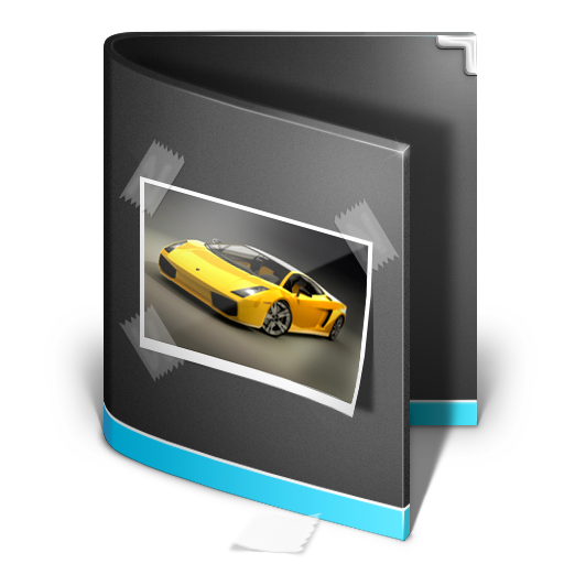 Pictures Folder Black Icon 512x512 png